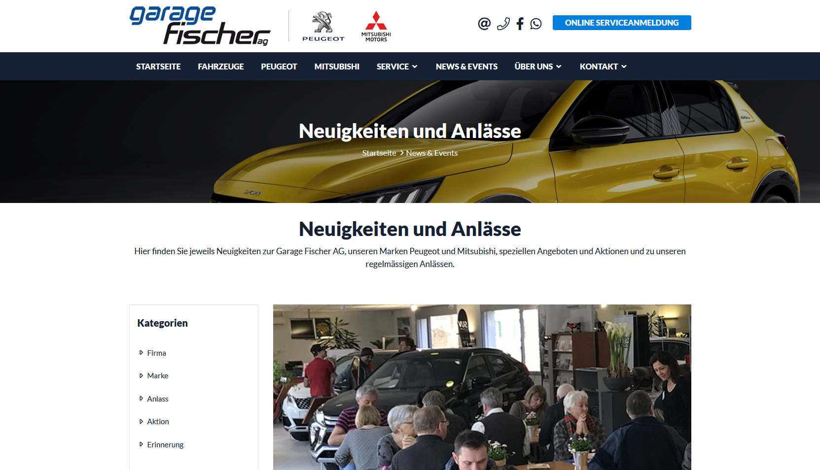 Garage Fischer Dietikion Webseite Desktop Design Videos