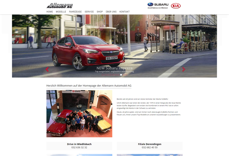 KIA Webseite Desktop Design