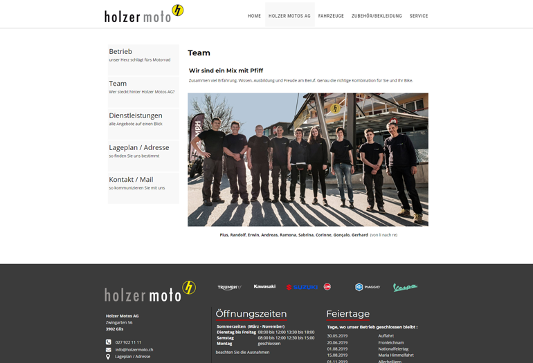 Multimarken (Multisite) Händler Webseite Desktop Design Mitarbeiter