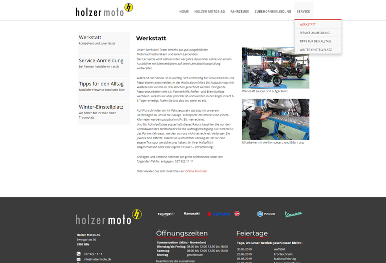 Multimarken (Multisite) Händler Webseite Desktop Design Werkstatt