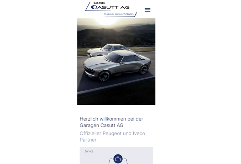 Peugeot Auto Webseite Mobile/SmartPhone Design